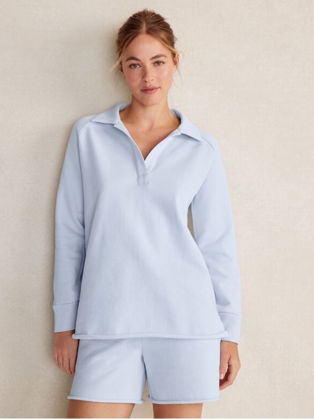 Haven well within - light blue pullover sweatshirt - size small - 100% cotton